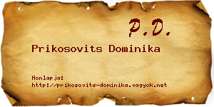 Prikosovits Dominika névjegykártya